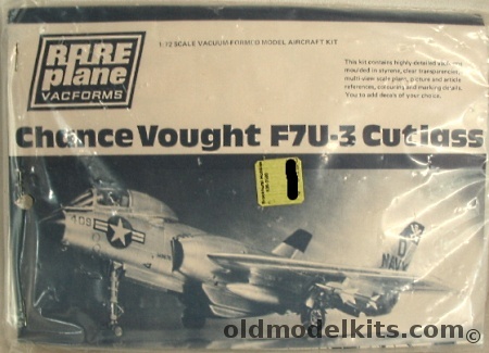 Rareplane 1/72 Chance Vought F7U-3 Cutlass - Bagged - (F7U3) plastic model kit